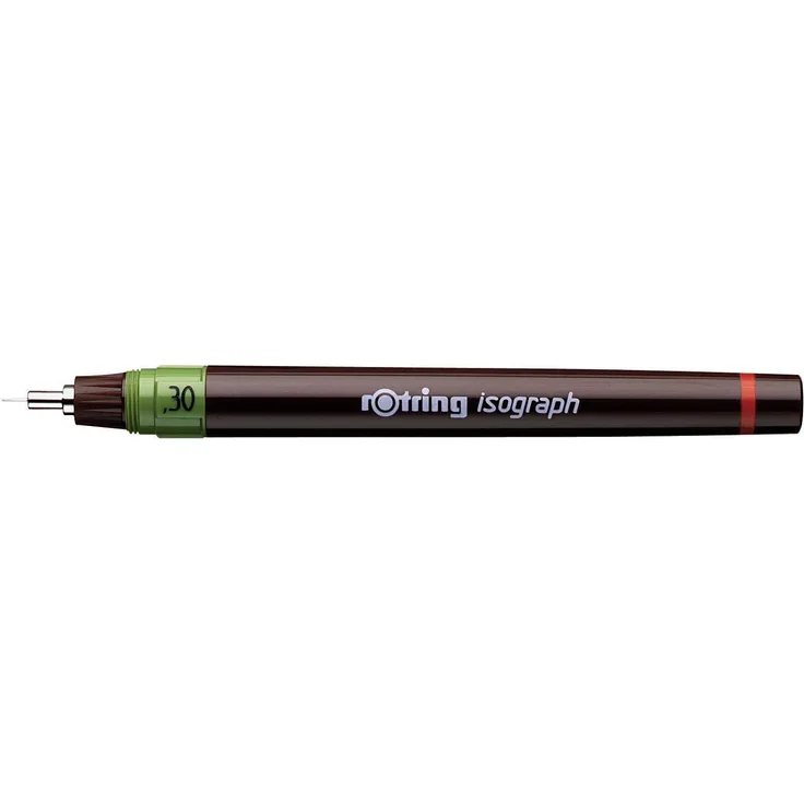 Rotring Isograph Schreibstift, 0,3 mm Strichstärke, nachfüllbar, braun