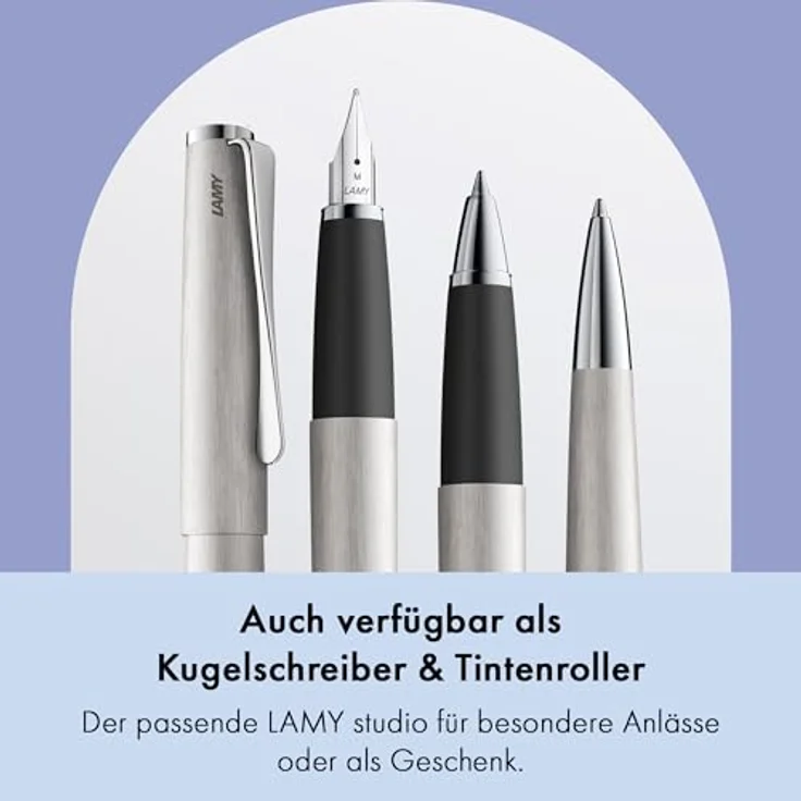LAMY Füllfederhalter studio, Propellerförmiger Clip, Federbreite M, Ganzmetallgehäuse, zeitlose Eleganz – Bild 6