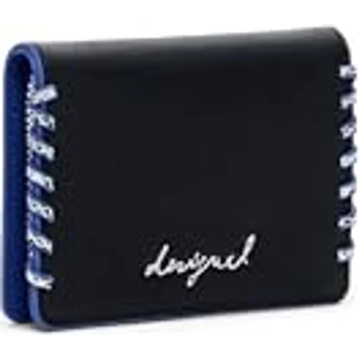 Desigual Geldbörse Capsule Tiny Greta Medium Wallet, Set 2-tlg, schwarz/blau, mit Fächern für Karten und Münzgeld – Bild 1