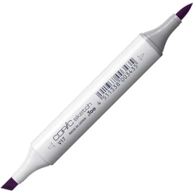 Copic COPIC Sketch Marker Typ V - 17, Amethyst, professioneller Pinselmarker mit Super-Brush-Spitze und Medium-Broad-Spitze, schnelltrocknend und wischfest – Bild 3