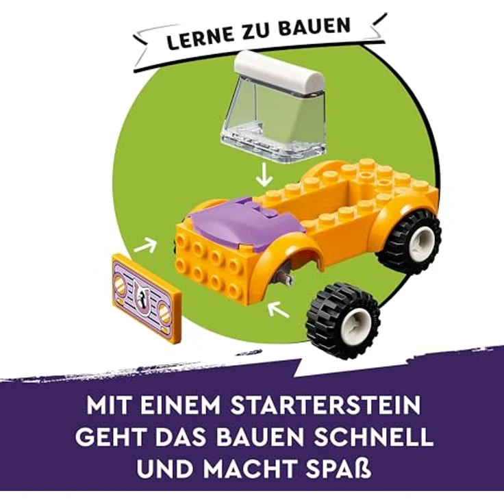 LEGO Friends Pferde- und Pony-Anhänger, Pferde-Spielzeug für Mädchen und Jungen mit Auto und Figuren, Mini-Puppen-Set mit Liann, Zoya und 2 Tierfiguren, Geschenk für Kinder 4 Jahren 42634 – Bild 5