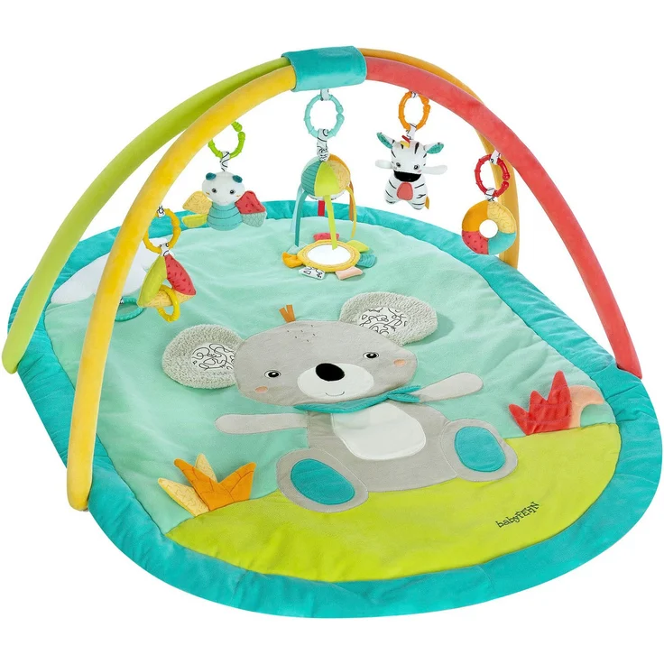 Fehn Baby Gym DoBabyDoo, 3-D-Activity-Decke Koala, Spieldecke für Babys ab 0+ Monaten, Krabbelmatte, gefüllt mit verschiedenen Spielfiguren - Preisvergleich – Bild 1