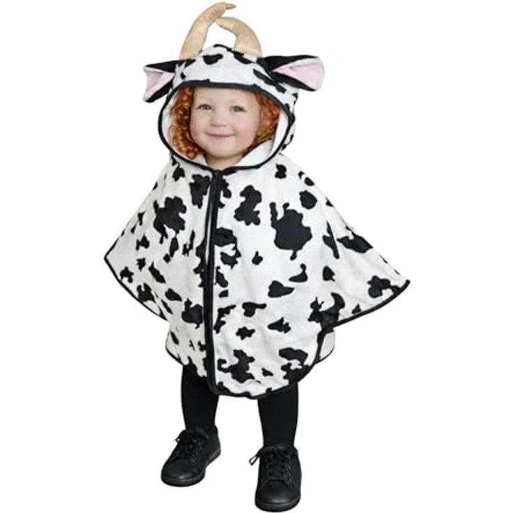 Seruna Kuh-Kostüm, J55 Gr. 74-98, als Umhang für Klein-Kinder, Babies, Kuh-Kostüme Kühe Fasching Karneval, Kleinkinder-Karnevalskostüme, Faschingskostüme, Geburtstags-Geschenk – Bild 3
