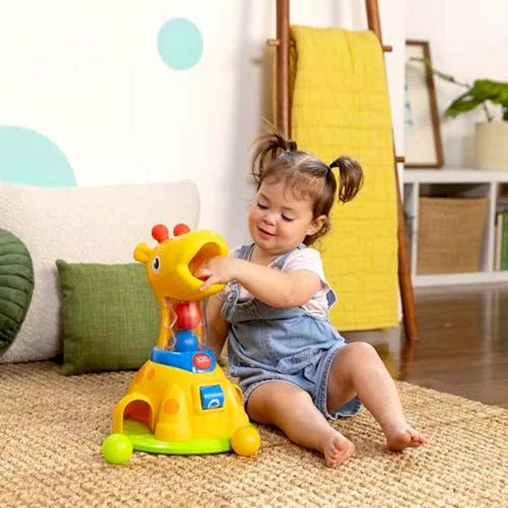 Bright Starts Spinnin' Spots Giraffenball Spielspielzeug mit Musik und Licht, für Ursache & Wirkung und Feinmotorik, ab 6 Monaten, Unisex – Bild 2