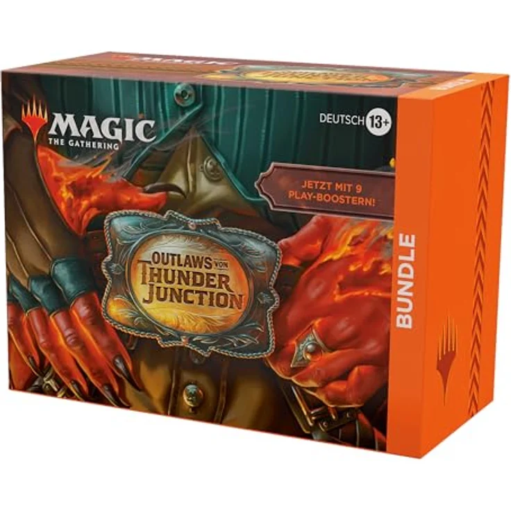 Wizards of the Coast Magic the Gathering Outlaws von Thunder Junction Bundle deutsch - Sammelkarten Set mit übergroßem Spindown-Lebenspunktezähler, sortiert – Bild 2