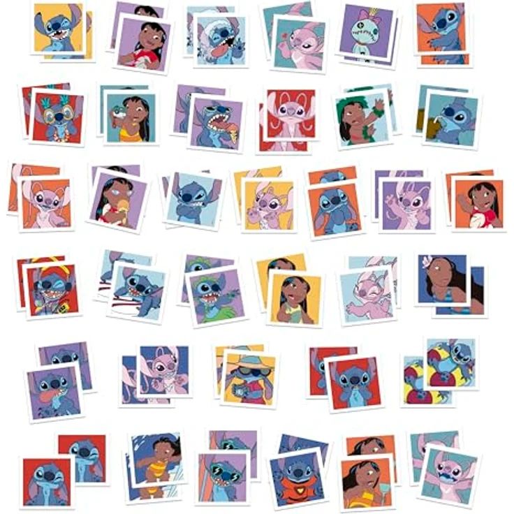 Educa Pexeso im Etui Stitch, Memory-Kartenspiel mit 72 Karten für Kinder ab 3 Jahren, unterstützt Konzentration und Gedächtnistraining – Bild 2