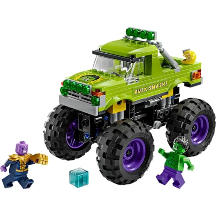 LEGO Marvel 76312 Hulk-Truck vs. Thanos, Bausatz mit 2 Minifiguren, grün, 231 Teile – Bild 4