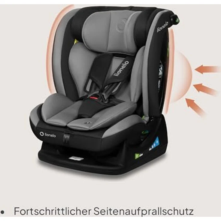 lionelo Autokindersitz AART I-SIZE, 4in1, i-Size, zusätzlicher Seitenschutz, ab Geburt bis 12 Jahre, 0,00 kg bis 50,00 kg – Bild 8