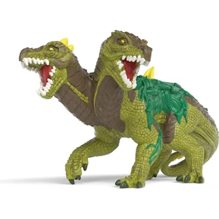 Schleich Eldrador Creatures, Feuersaurier vs Dschungelechse, kämpfendes Duell mit zwei Köpfen und flammendem Echsenkamm, 30 x 15 x 10 cm – Bild 11