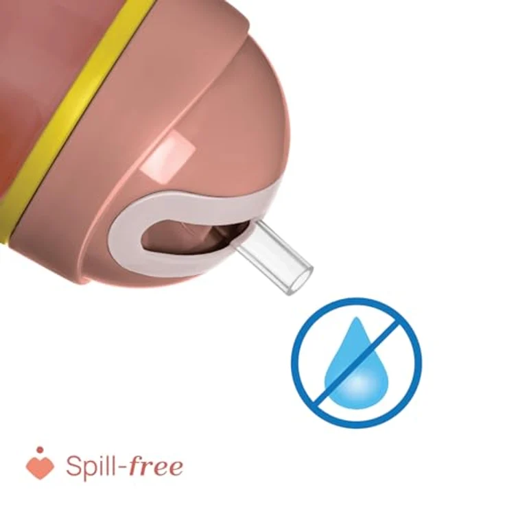 Chicco Sport Trinklernbecher 266 ml, Antitropfbecher mit bissfestem Silikonhalm, BPA-frei, für Kinder ab 14 Monaten, Rosa – Bild 5