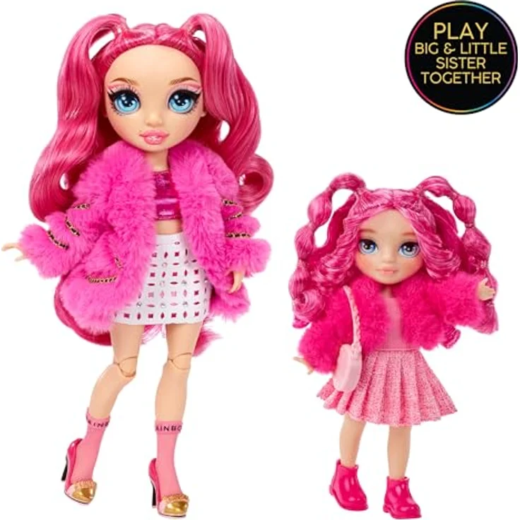 Rainbow High Anziehpuppe Rainbow High Littles Dolls - Magenta (Pink) - Modepuppe mit Zubehör, langem Haar und süßem Miniatur-Haustier - Preisvergleich – Bild 4