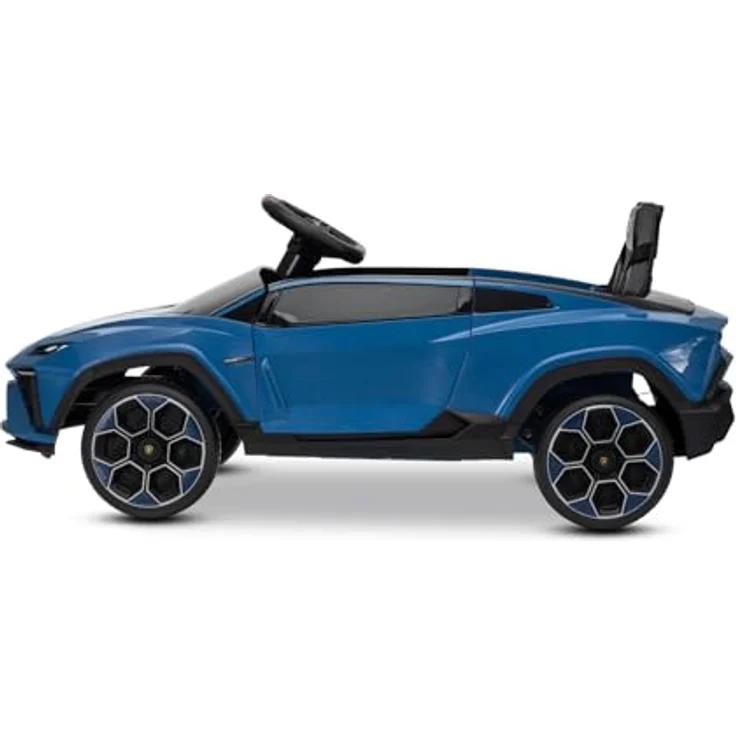 Beneo Elektrisches Ride-on-Auto Lamborghini Lanzador 12V, lizenziert, blau, mit Lithiumbatterie, LED-Beleuchtung, 2,4-GHz-Fernbedienung, MP3-Player und breitem Sitz – Bild 9