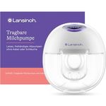 Lansinoh tragbare elektrische Milchpumpe - freihändig und leise, wiederaufladbarer Akku, 4 Modi und 9 Saugstärkestufen, kompakt und einfach zu reinigen