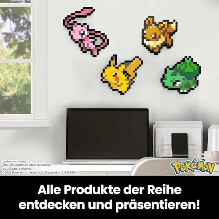 MEGA Pokemon Pixel Evoli HTH78, Sammelfigur zum Zusammenbauen im Retro-Design, kombinierbar mit anderen Pokémon – Bild 6