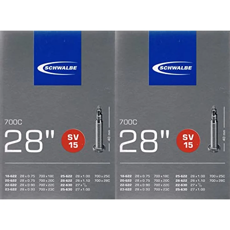 Schwalbe Schlauch SV15 28x0. 75-1. 10" (18/28-622/630) - 28 Zoll SV 40mm – Bild 2