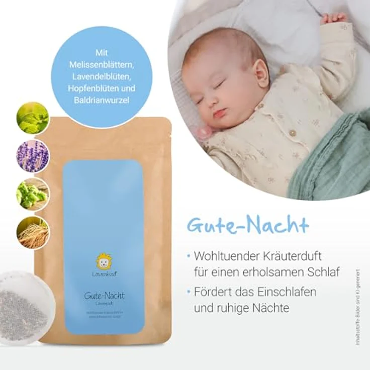 Löwenkind Gute Nacht-Pads 10er Nachfüllpackung (2 Stück) - Natürliche Einschlafhilfe mit wohltuendem Kräuterduft, 100 Tage Vorrat – Bild 2