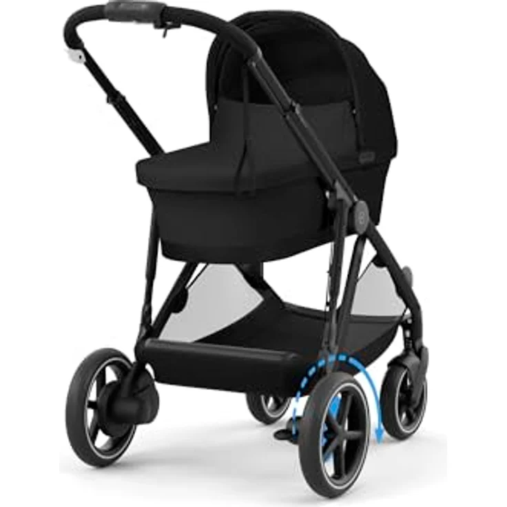 Cybex Sportbuggy Buggy e-Gazelle S, E-Kinderwagen mit Wiegefunktion, flexibler Anpassung und großem Einkaufskorb, schwarz – Bild 4