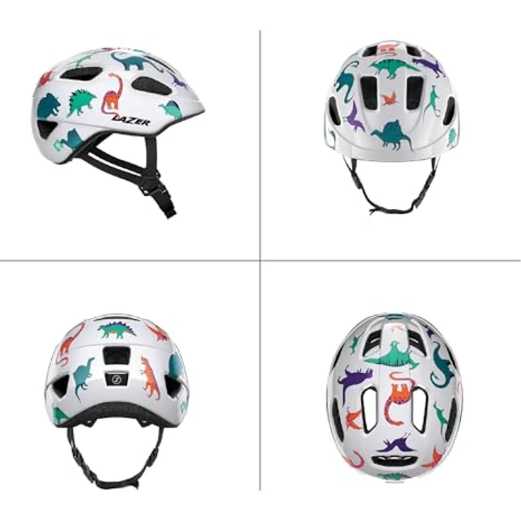 LAZER Pnut 2.0 KinetiCore, leichter Kinderfahrradhelm mit Sicherheits-Technologie, Einheitsgröße, Dinosaurs Design – Bild 2