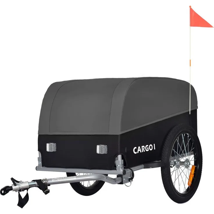 TIGGO Fahrradlastenanhänger Tiggo VS Cargo I, klappbar, 120 Liter, Stahlrohrrahmen, schwarz - Preisvergleich