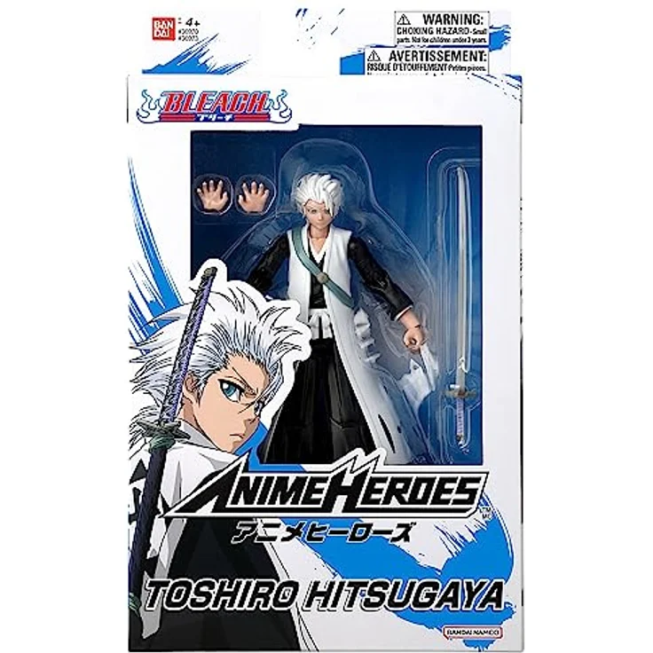 BANDAI Anime Heroes Bleach Figur Toshiro Hitsugaya, 17 cm Gelenkfigur mit Zubehör, offizielle Lizenz – Bild 2
