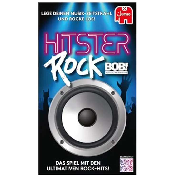 Jumbo Spiele Hitster Rock, Musikkartenspiel mit 308 legendären Rocksongs, für 2-10 Spieler, ab 16 Jahren