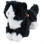 Teddys Rothenburg Kuscheltier Katze miauend schwarz-weiß 22 cm (Stoffkatze mit Funktion Sound, Plüschtiere Katzen Stofftiere)