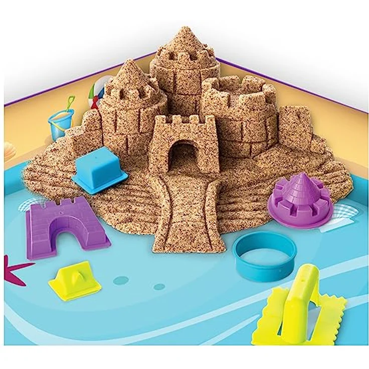 Kinetic Sand Strandspaß Set - mit 340 g magischem Sand aus Schweden und Zubehör für sauberes, kreatives Indoor-Sandspiel, für Kinder ab 3 Jahren – Bild 3