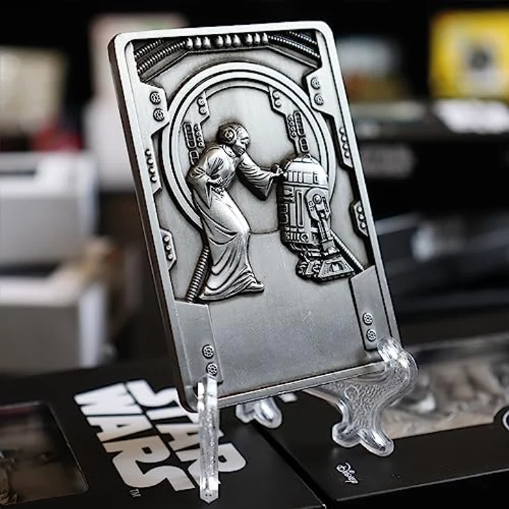 FaNaTtik Star Wars Iconic Scene Collection Metallbarren My Only Hope, Limited Edition FNTK-K-018, 75 x 50 mm, 9.995 Stück weltweit, mit Displaystand – Bild 6