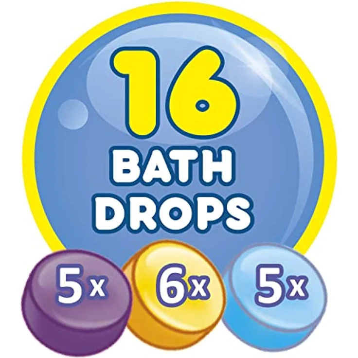 CRAZE INKEE Bath Drops - Badetabletten zum Farben Lernen, Badefarben für Kinder Badewanne - Badekugeln Kinder in Magenta, Gelb und Blau 43943, 1 Stück (1er Pack) – Bild 3