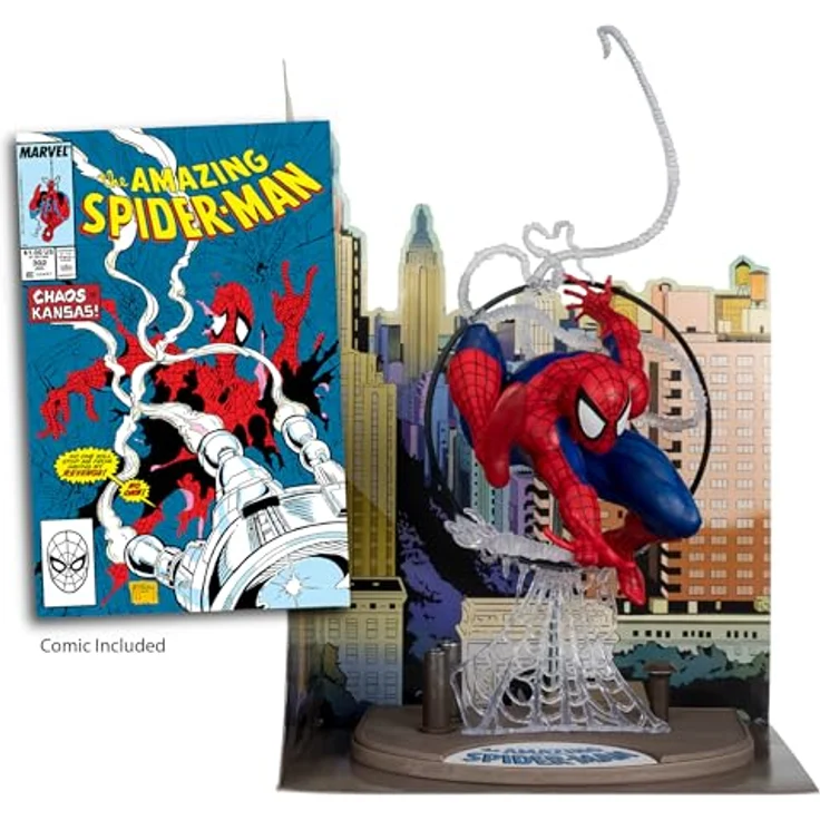 McFarlane Toys Marvel Spider-Man Posierte Figur 1:6 mit Szene und Comic, basierend auf Amazing Spider-Man #301 – Bild 3