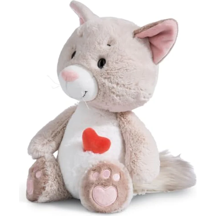 NICI Kuscheltier Love Katze flauschig 25 cm – niedliches Stofftier aus weichem Plüsch zum Kuscheln und Spielen, Plüschtier für Kinder & Erwachsene, 49407, tolle Geschenkidee, beige, 25cm - Preisvergleich – Bild 2