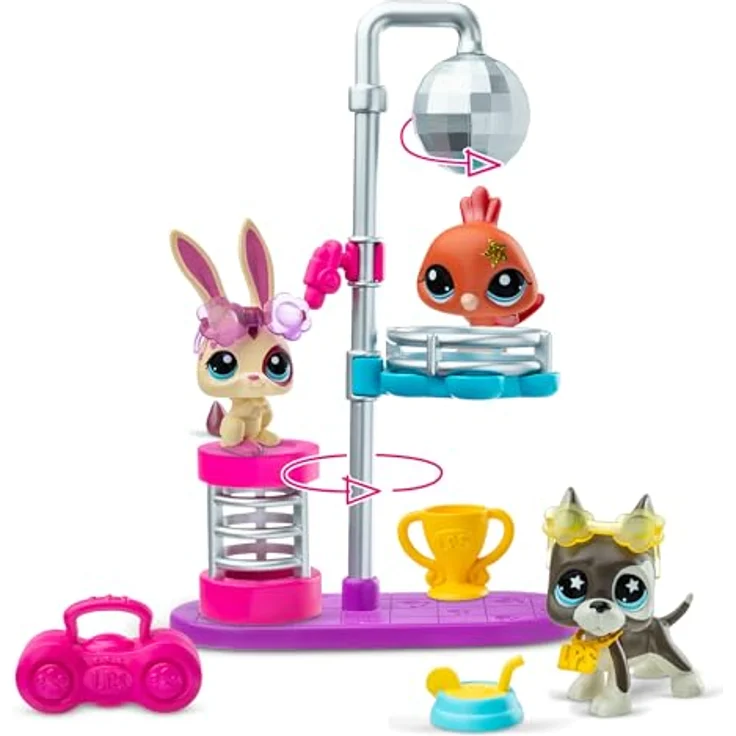 Littlest Pet Shop Disco Nights Play Pack, Spielset mit 3 bobblin' Pets für Kinder ab 4 Jahren, fördert fantasievolles Spielen – Bild 4