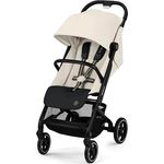 Cybex Gold Kinderwagen Beezy mit One-Pull Harness, Ab Geburt bis ca. 4 Jahre (max. 22 kg), Kompakt und ergonomisch, Canvas White (Weiß mit schwarzem Rahmen)