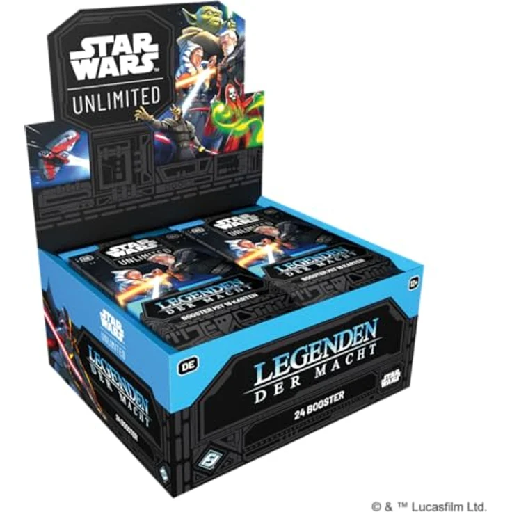 Asmodee - FFG - Star Wars: Unlimited - Legenden der Macht, Booster Display mit 24 Booster Packs, TCG für 2+ Spieler, Deutsch, Alter 12+, 20 Minuten Spielzeit – Bild 1