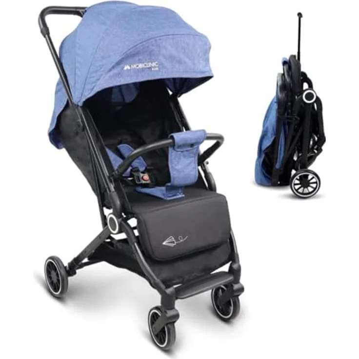 Mobiclinic® Kids, Trip Kinderwagen, Ultra-kompakt, 5-Punkt-Gurt, Lenker, Korb, Europäische Marke, 0-36 Monate, voll verstellbar, Einzelgriff, klappbare Haube, feststellbare Bremsen, 360º Räder – Bild 1