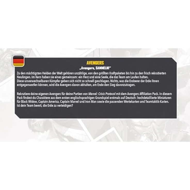 Atomic Mass Games AMGD2112 - Marvel: Crisis Protocol - Avengers Affiliation Pack, Erweiterung mit Miniaturen von Black Widow, Captain America, Captain Marvel und Iron Man, deutsch – Bild 5