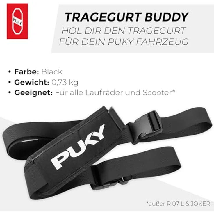Puky TG Buddy Tragegurt für Laufräder Scooter (außer R07L+ Joker) schwarz – Bild 3