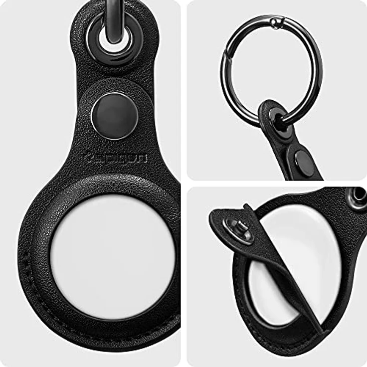 Spigen Valentinus mit Schlüsselanhänger Ring Entwickelt für AirTag Case Cover AirTags Halter (2021) - Schwarz – Bild 2