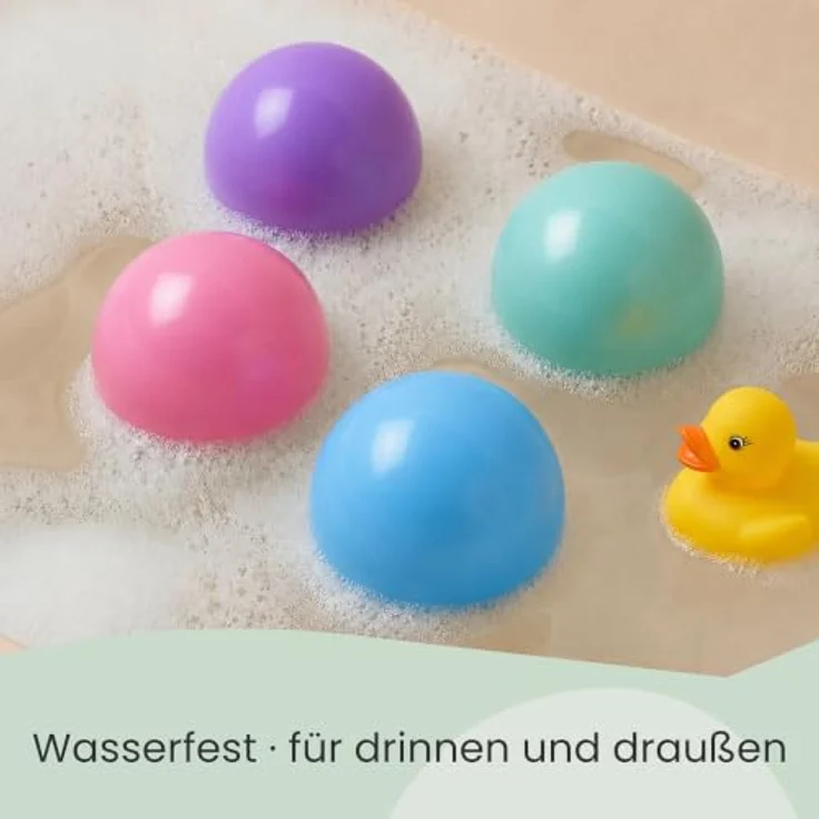 LittleTom Bällebad-Bälle Baby, 100 bunte 7 cm Kunststoffspielbälle für Bällebad, ab 0 Jahren, schadstoffgeprüft, ideal zum Greifen und Spielen – Bild 8