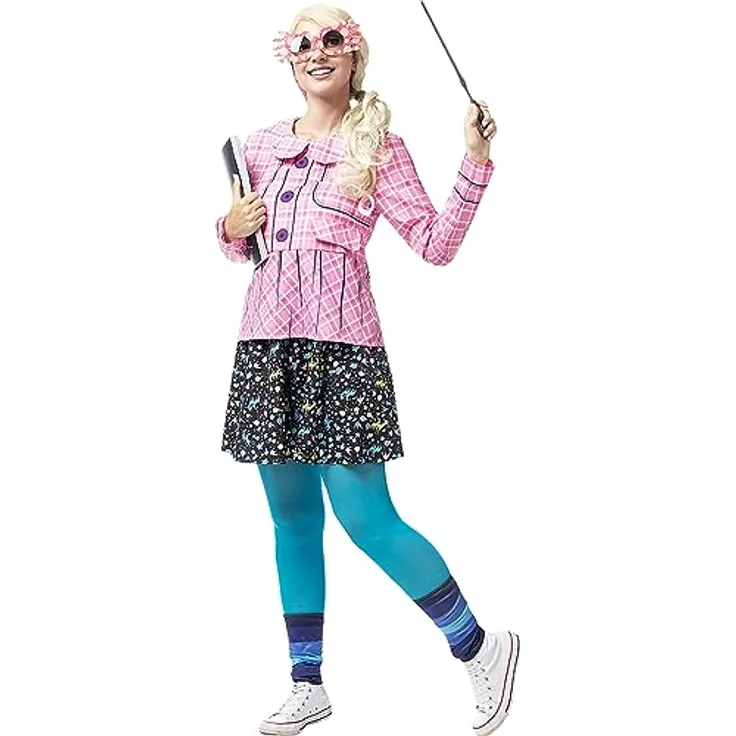 Funidelia Luna Lovegood Kostüm für Damen, Harry Potter Verkleidung in Rosa, Größe L, für Karneval, Halloween & Kostümpartys