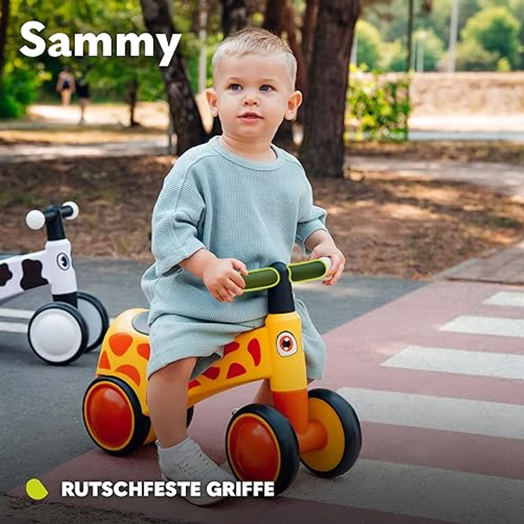 Lionelo Laufrad SAMMY Raddurchmesser: 15 cm Spurbreite vorne: 18,5 cm Radstand hinten: 15 cm Zoll, leuchtende Lenkergriffe, ergonomisches Design, zum Erlernen des Fahren, rosa Panther-Farbe - Preisvergleich – Bild 6
