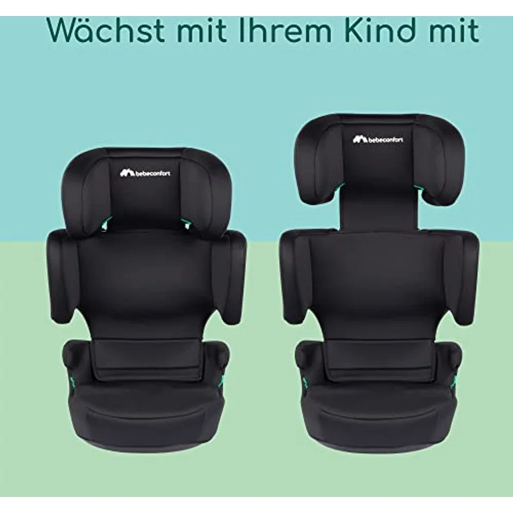 Bebeconfort Road Fix i-Size Sitzerhöhung, ISOFIX-Kindersitz, i-Size-Kindersitz, ab 3,5 Jahre bis zu 12 Jahren, 15-36 kg, 100-150 cm, Black Mist – Bild 3