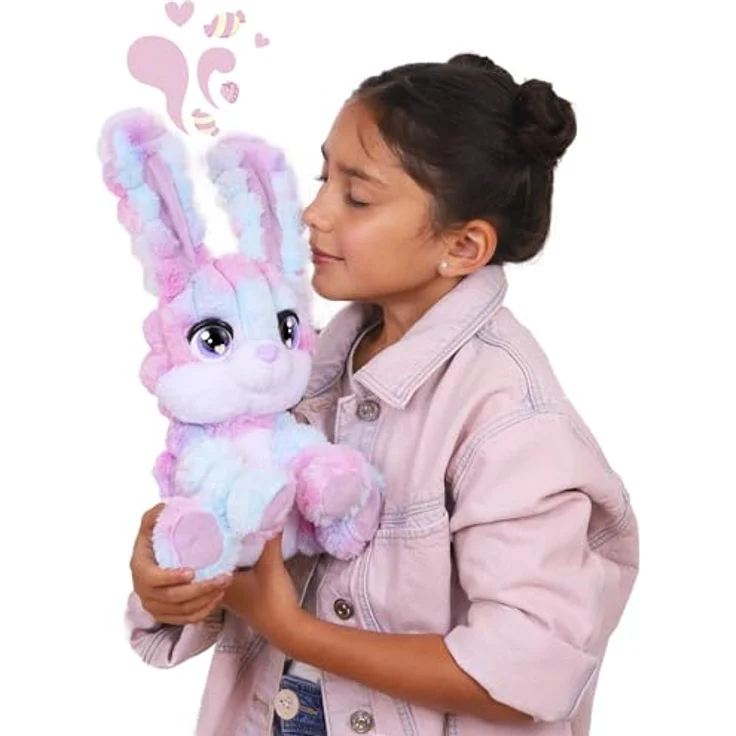 IMC TOYS Baumwolle Cuties 926301, Plüschtier groß Hase, 30 cm, pink/blau/weiß, super weich und kuschelig, für Kinder ab 2 Jahren – Bild 3