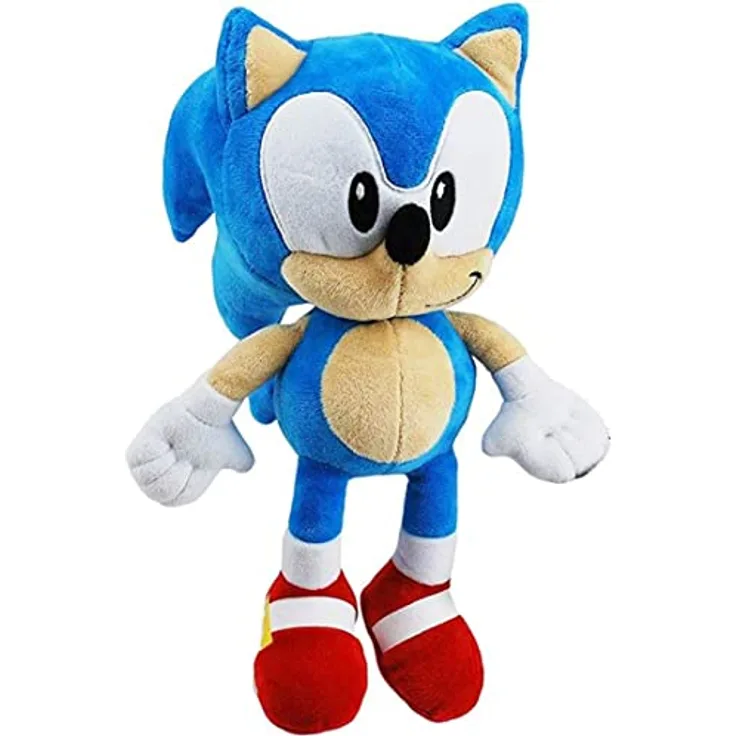 Soma Sonic The Hedgehog Plüschtier 30 cm, blau, hochwertig verarbeitet, 100% recyceltes Material, für Kinder ab 1 Jahren