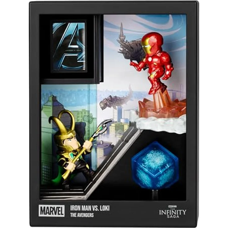 Fandrop MV04 - Marvel Studios' The Avengers - Iron Man VS. Loki Diorama mit einzigartigen Artefakten und detailliertem Szenenmarker, 4 zum Sammeln – Bild 2