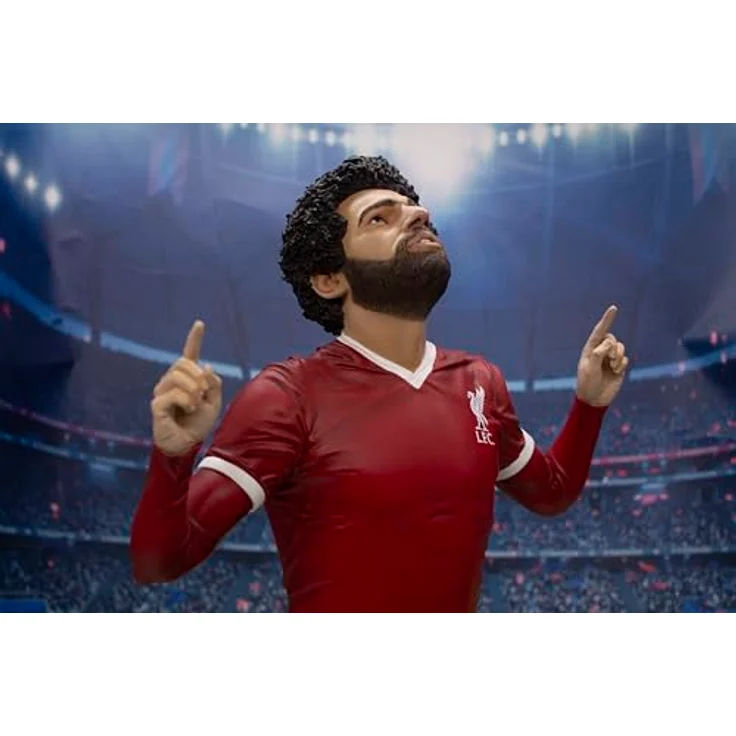 SoccerStarz Footballs Finest - Liverpool (Mohamed Salah) Sammelfigur, 60 cm, detailgetreu in rotem Trikot mit gelben Fußballschuhen, limitierte Edition – Bild 4