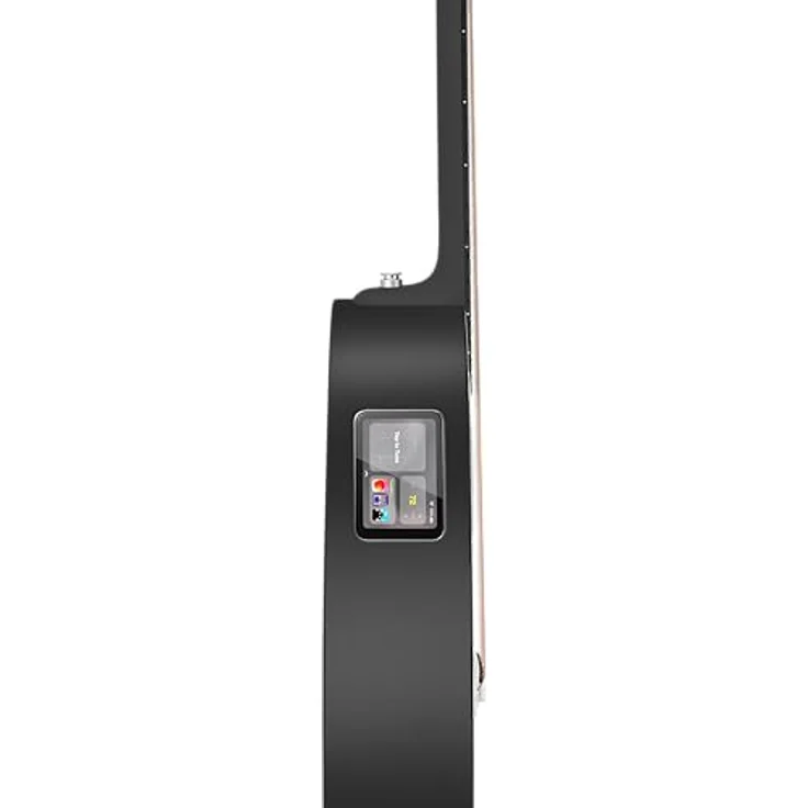 Lava Music ME Play 36 Zoll Nightfall, Akustik Gitarre mit HPL-Korpus, wetterfest, Schwarz-Weiß, integrierter Pickup und Touch-sensitive-Technologie – Bild 3