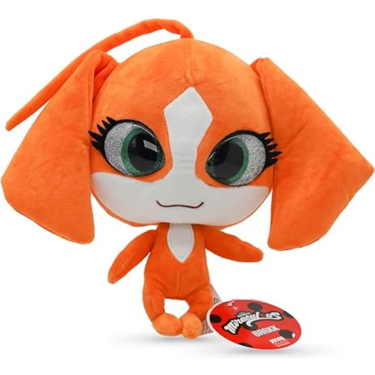 Miraculous Barkk, 24 cm Plüschfigur mit funkelnden Augen und Glitzereffekten, kuschelig weich – Bild 1