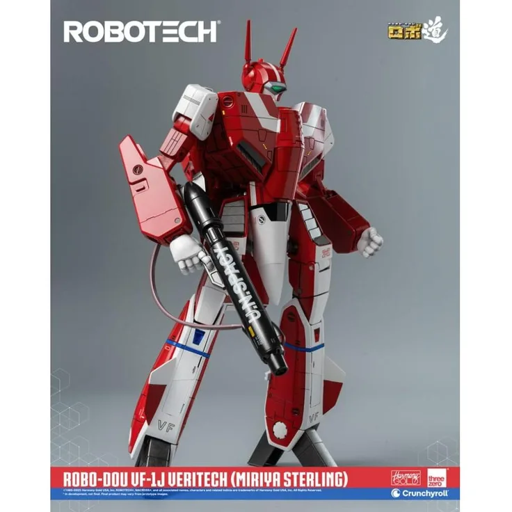 THREEZERO Robotech Actionfigur ROBO-DOU VF-1J Veritech (Miriya Sterling), 20 cm, mit Zubehör aus ABS, POM, PVC, Zinklegierung und Metallteilen