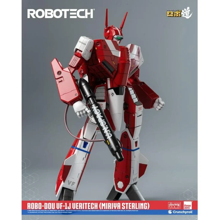 THREEZERO Robotech Actionfigur ROBO-DOU VF-1J Veritech (Miriya Sterling), 20 cm, mit Zubehör aus ABS, POM, PVC, Zinklegierung und Metallteilen